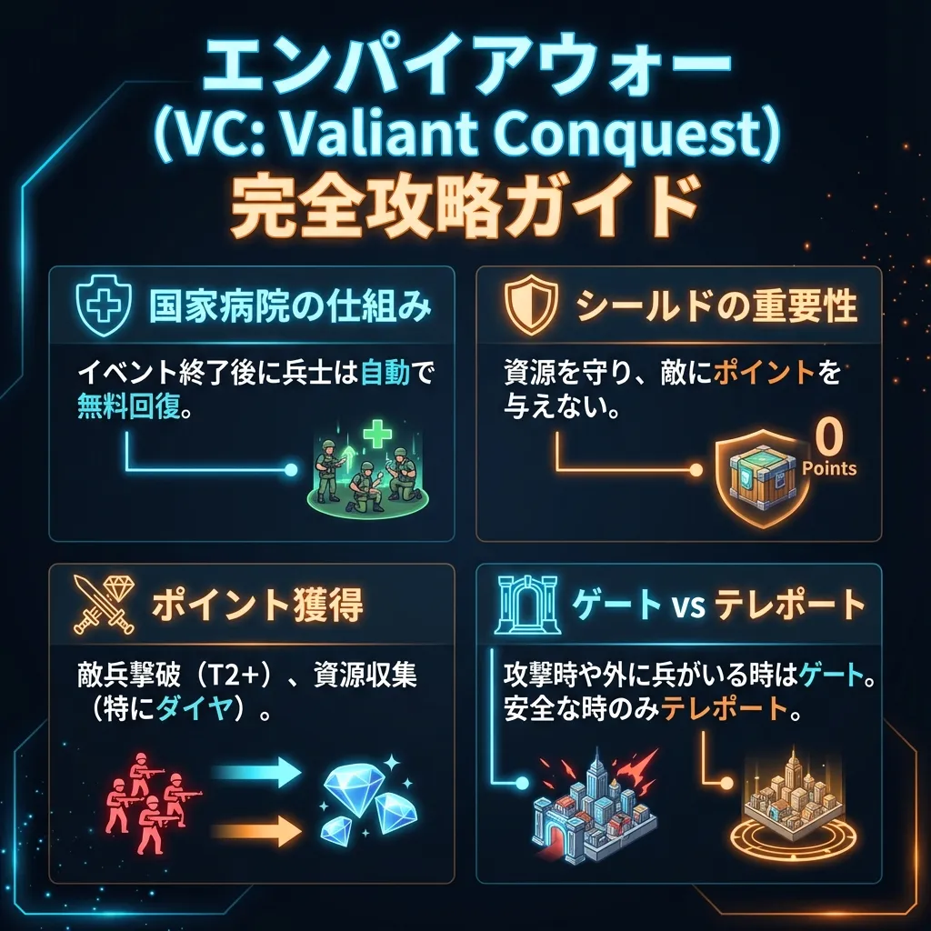 エンパイアウォー攻略インフォグラフィック
